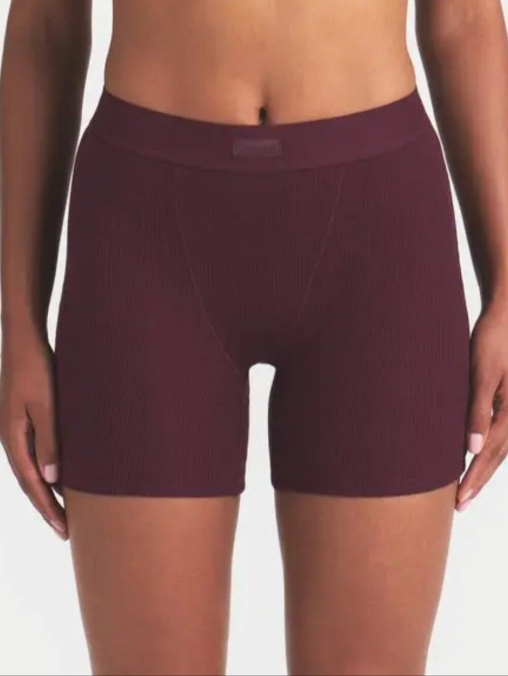 SKIMS Ribbed Cotton Boxers- In Redwood!!! - Picture 5 of 8